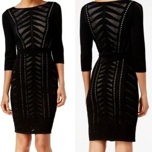 Calvin Klein Mesh Nude Inset Career Dress